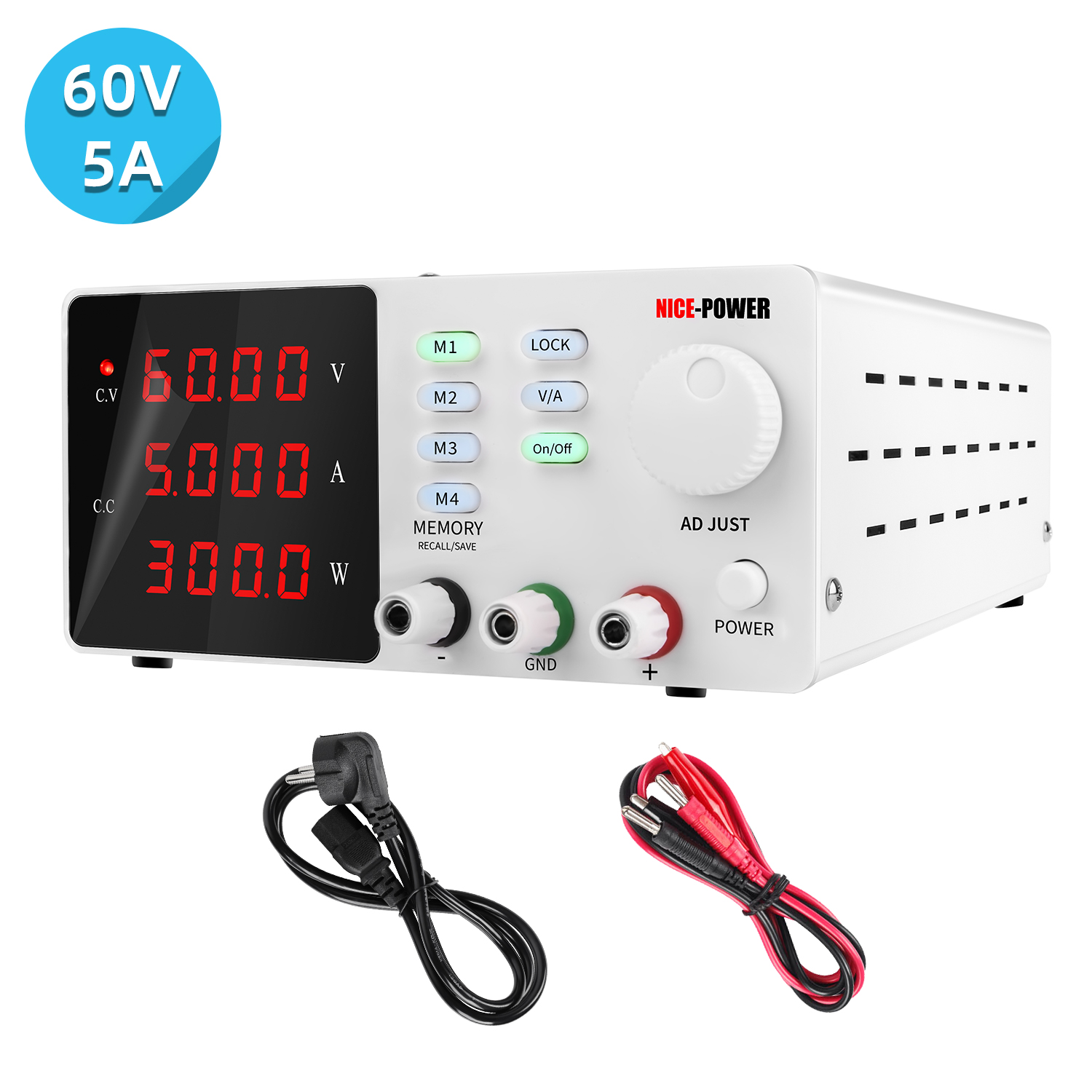 Programmable Dc Power Supply 60V 5A - New Design Nice Power Spps-S605 60V