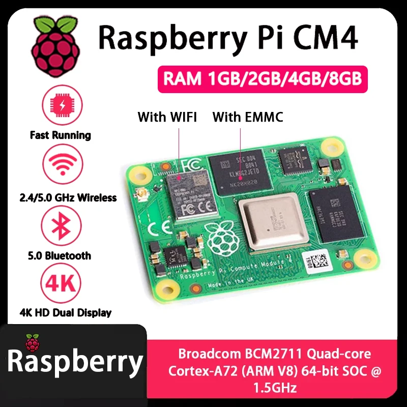 Raspberry Pi CM4 1GB/2GB/4GB/8 - Raspberry Pi Compute Module 4 8Gb 32Gb recension och pris