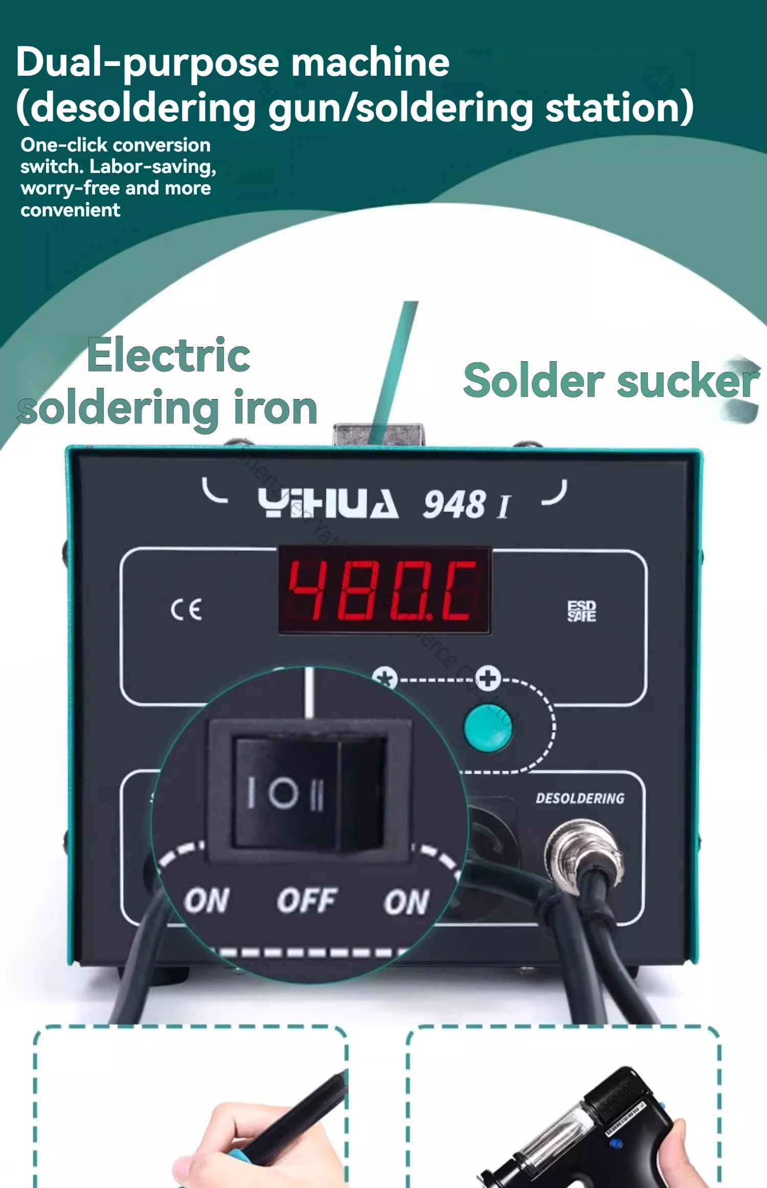 New 948-I Automatic Electric D - Desoldering Gun Vacuum Electric recension och pris