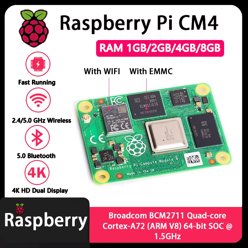 Raspberry Pi CM4 1GB/2GB/4GB/8 - Raspberry Pi Compute Module 4 8Gb 32Gb recension och pris